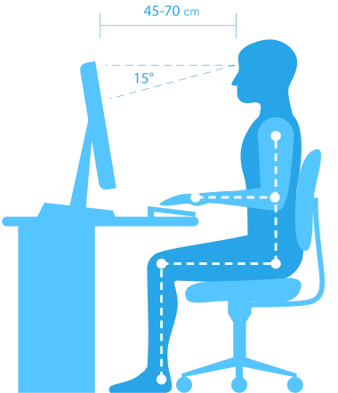 Posture assise pour taper Posture assise pour taper