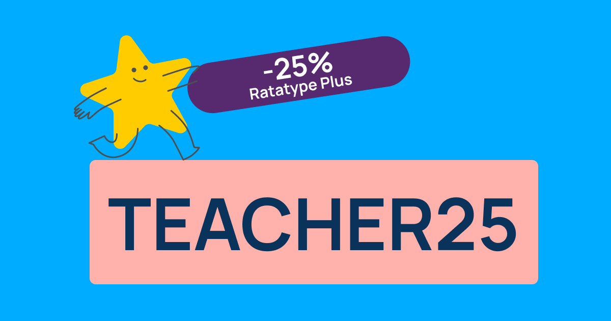 -25 % sur Ratatype Plus pour la Journée des enseignants avec le code TEACHER25