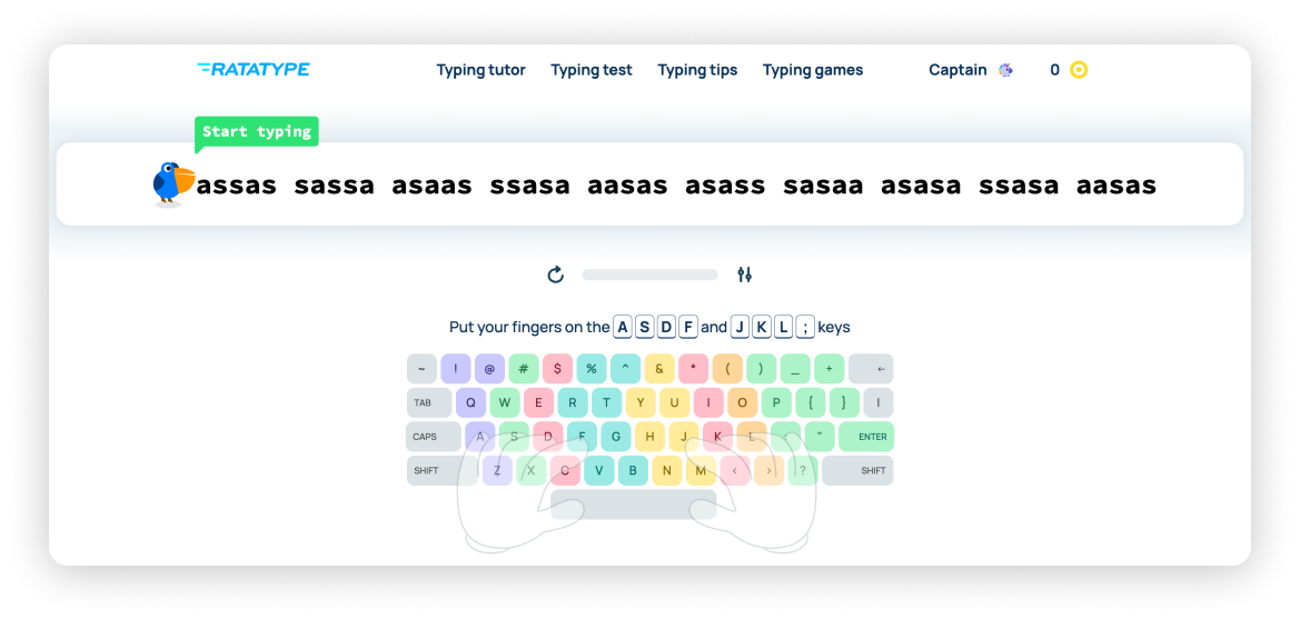 Interface de Ratatype